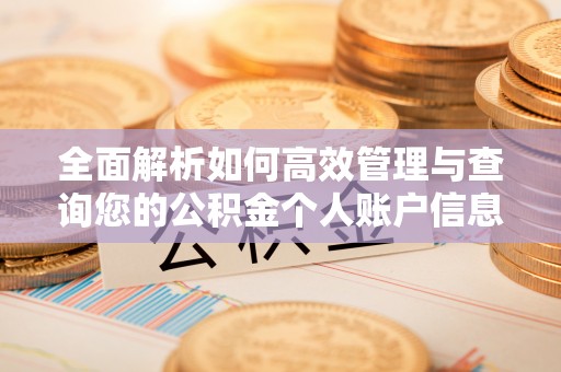 前郭尔罗斯全面解析如何高效管理与查询您的公积金个人账户信息