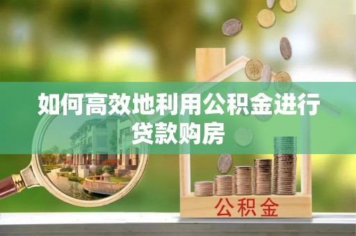 前郭尔罗斯如何高效地利用公积金进行贷款购房